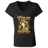 Pinay Warrior Ladies' Jersey V-Neck T-Shirt